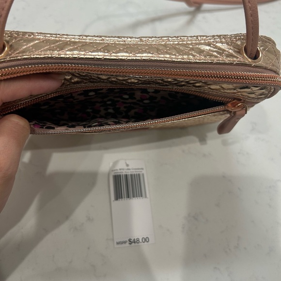 Vera Bradley Iconic RFID Little Crossbody - Rose Gold - Picture 8 of 15